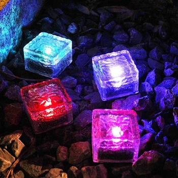 Thrisdar Crystal Solárne Sklo Brick Svetlo Ice Cube Solárne Podzemné Pochovaný Ľahké Záhradné Chodníky, Terasa, Slnečná Podlaha Krok Svetlo