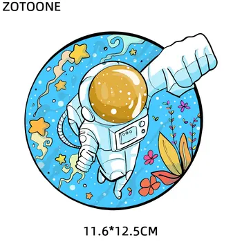 ZOTOONE Žehlička na Cartoon Astronaut Patch pre Oblečenie T-shirt Tepla Prevody Aplikácie Náplasti pre Deti Appliques Nálepky E