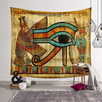 Staroveký Egypt Faraóna Stene Visí Gobelín Retro Mandala Zlato Kleopatra Umenie Domov Spálňa Hodiť Deka Nástenné Koberce Dekorácie