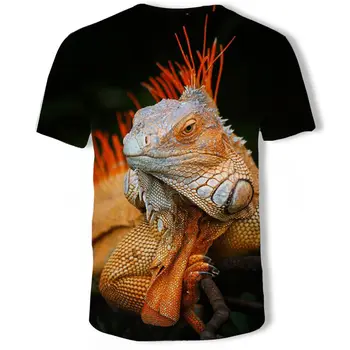 2019 Novej pánskej módy zvieratá 3d T-shirt lizard drop 3d vytlačené Gecko Vzor-krátke rukávy T-shirt Ázijské veľkosť