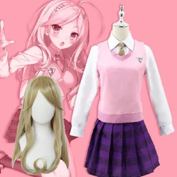 Hra Danganronpa V3 Akamatsu Kaede Cosplay Kostým Anime Ženy JK Školskú Uniformu Vetement Manga